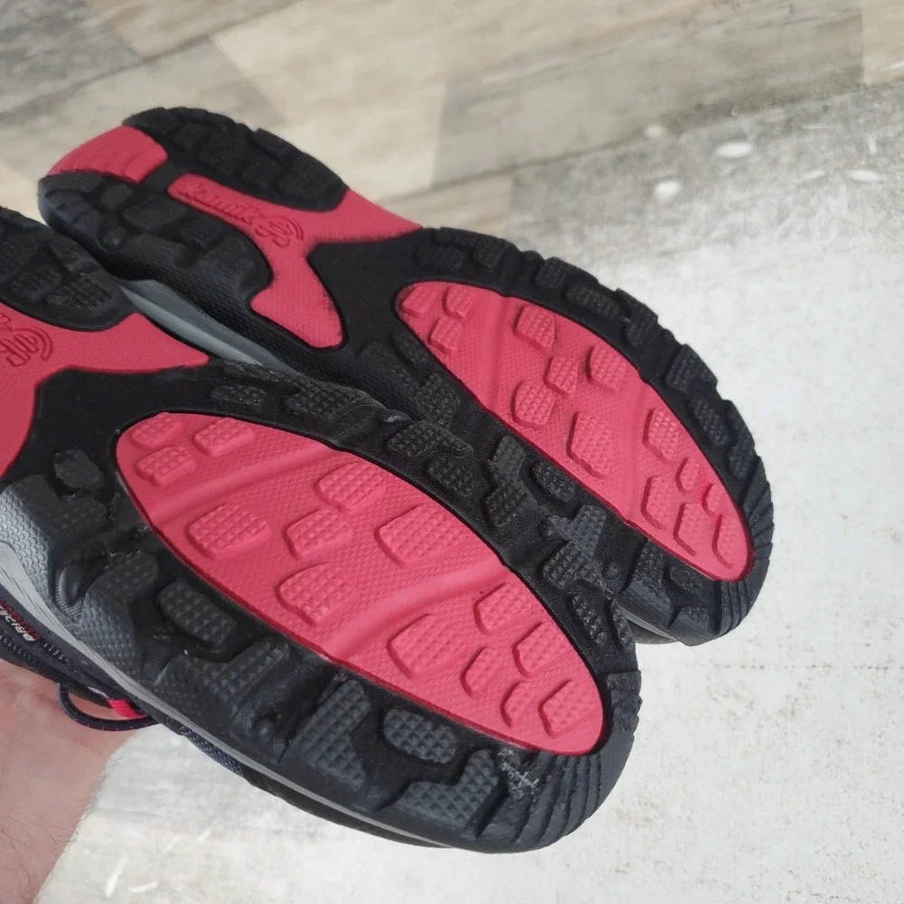 Kamik Trax Kids Shoes Sz 2 Navy Pink Mesh Waterproof Round Toe Lace Up Sneaker